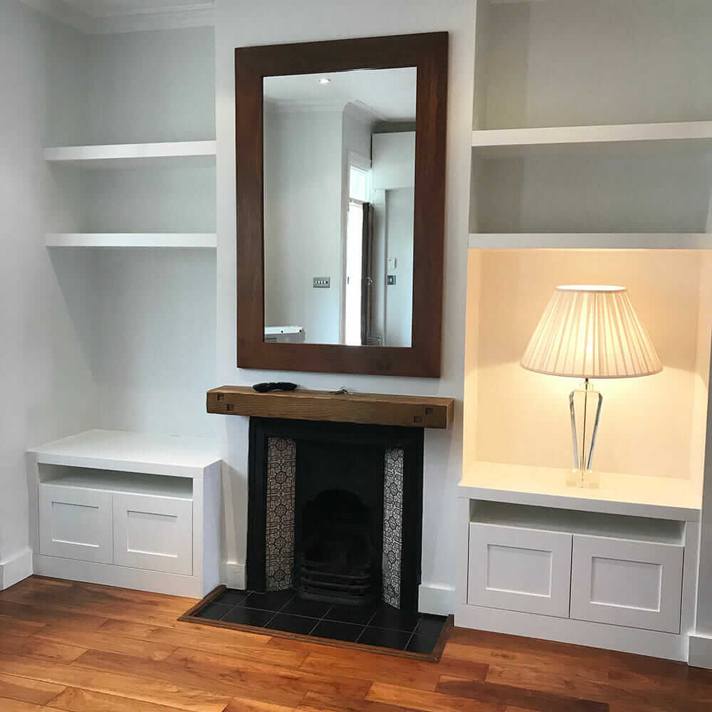 Shaker style fitted alcove furniture